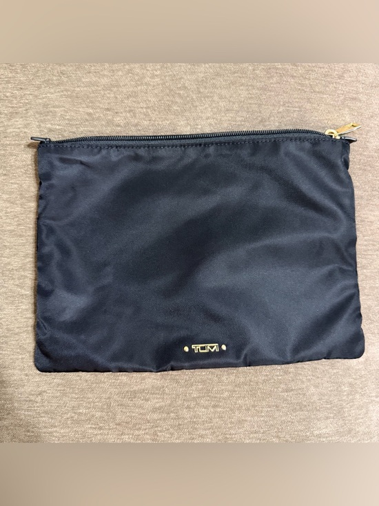 Tumi Handbags - TUMI Black and Gold Nylon Travel Pouch Toiletries Cosmetic Bag